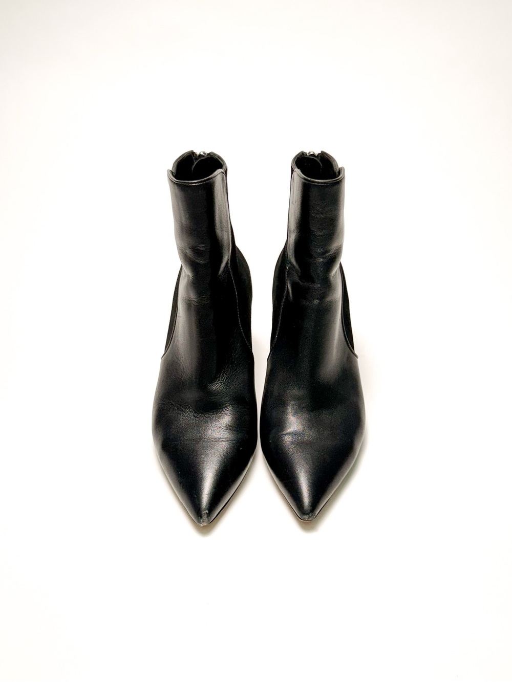 Veronica Beard Black Pointed Toe Ankle Booties